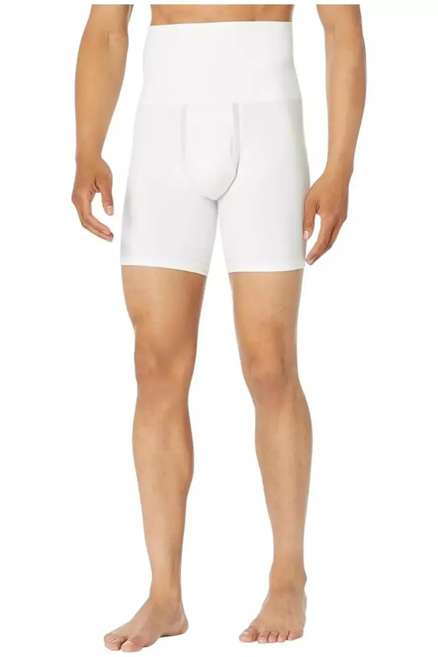 Spanx Men's Shaping Shorts Cotton Boxer Brief Bright White Size Medium NWT